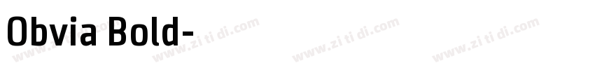 Obvia Bold字体转换